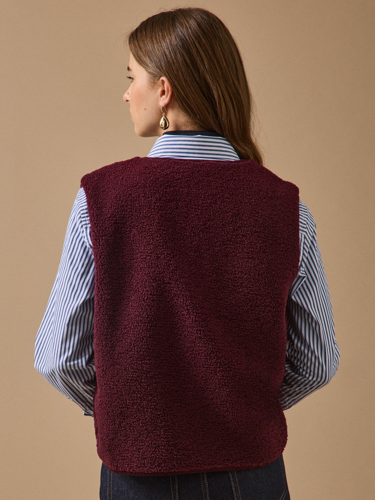 Veste sans manches en sherpa femme - 2