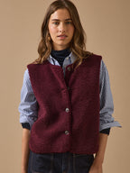 Veste sans manches en sherpa femme - 1