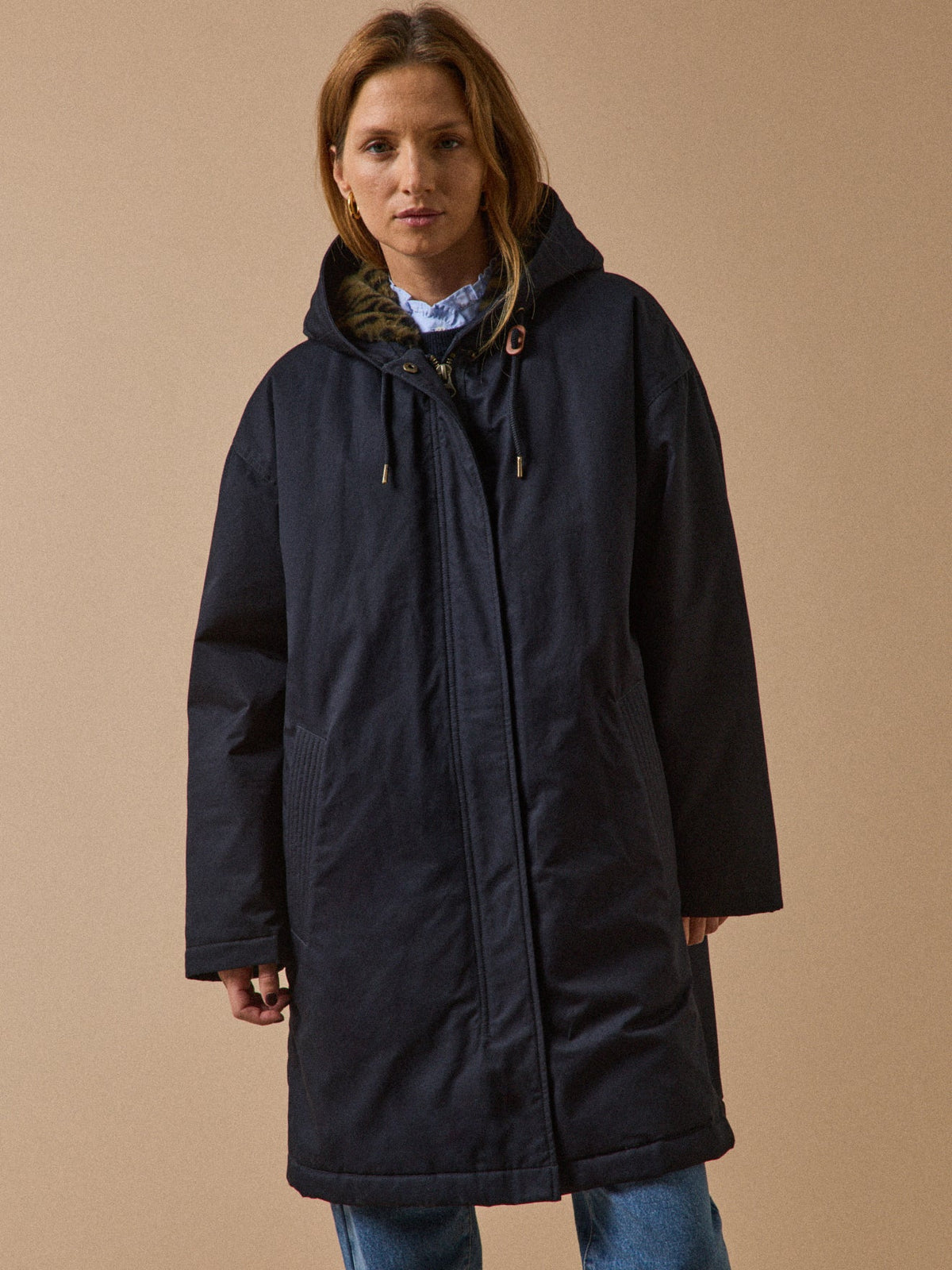 Parka mi-longue femme doublée imitation fourrure - 2