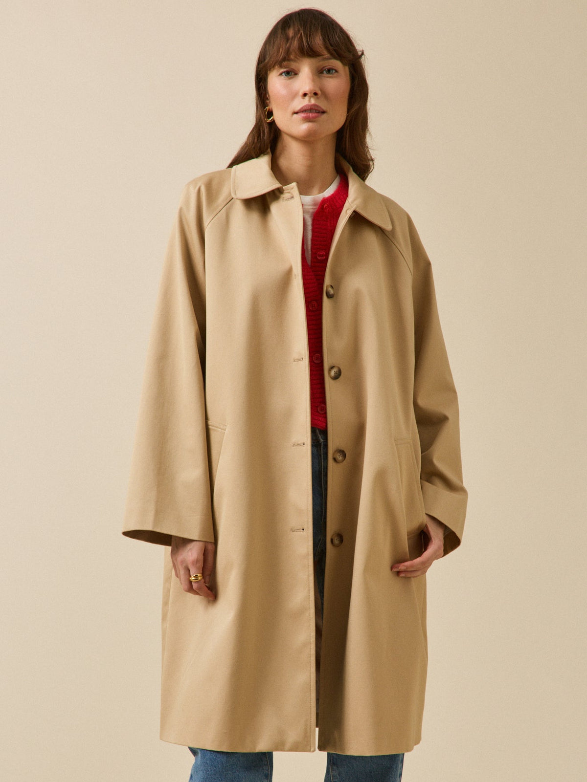 Trench long coton biologique femme - 1