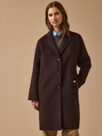 Manteau mi-long lainage double face femme - 2