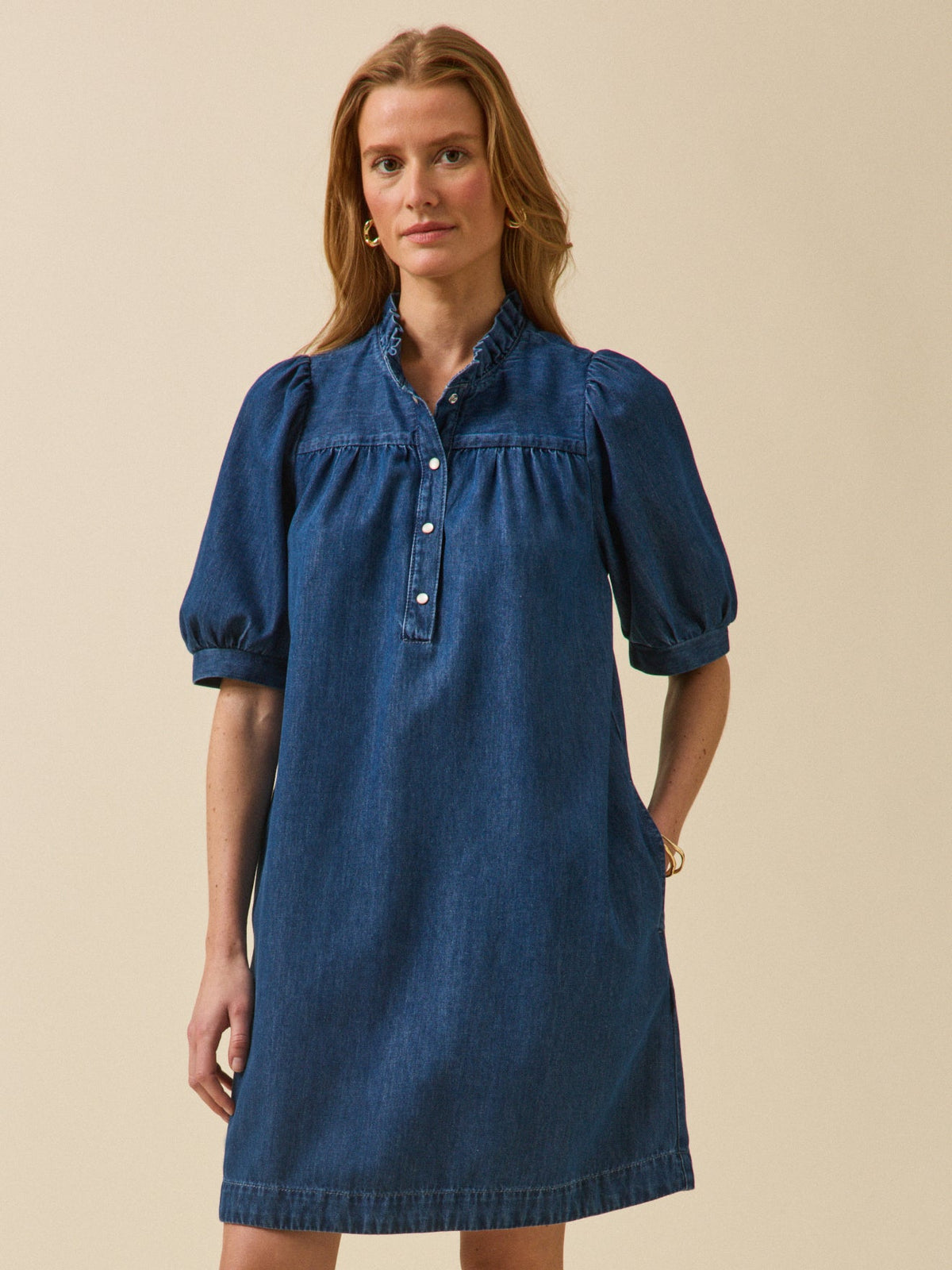 Robe courte jean femme - 1