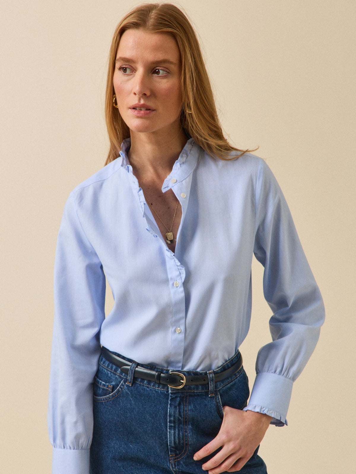 Chemise femme oxford coton biologique Émilie - 2