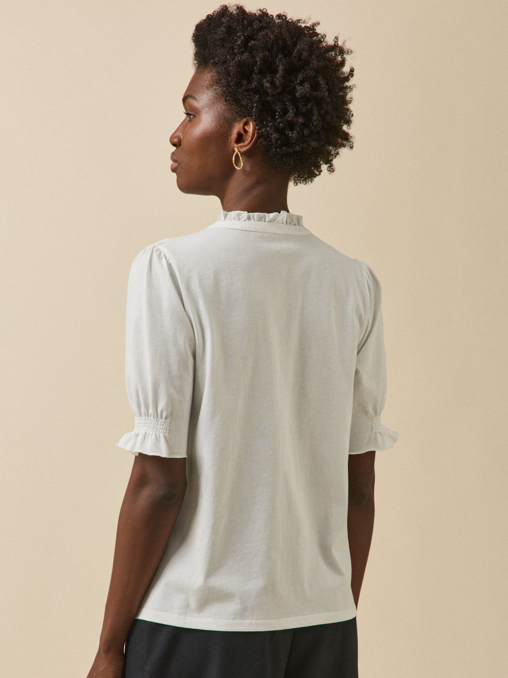 T-shirt volanté femme coton biologique - 2