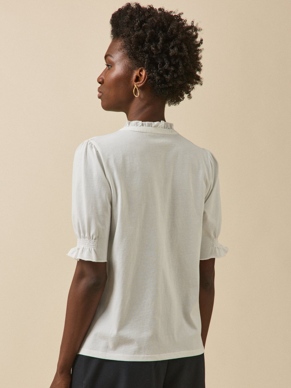 T-shirt volanté femme coton biologique - 2