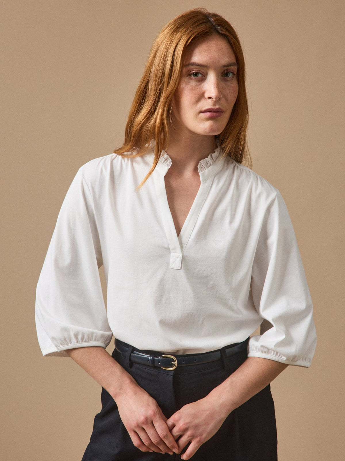 T-shirt blouse femme coton biologique - 1