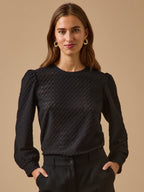 T-shirt jacquard femme - 1