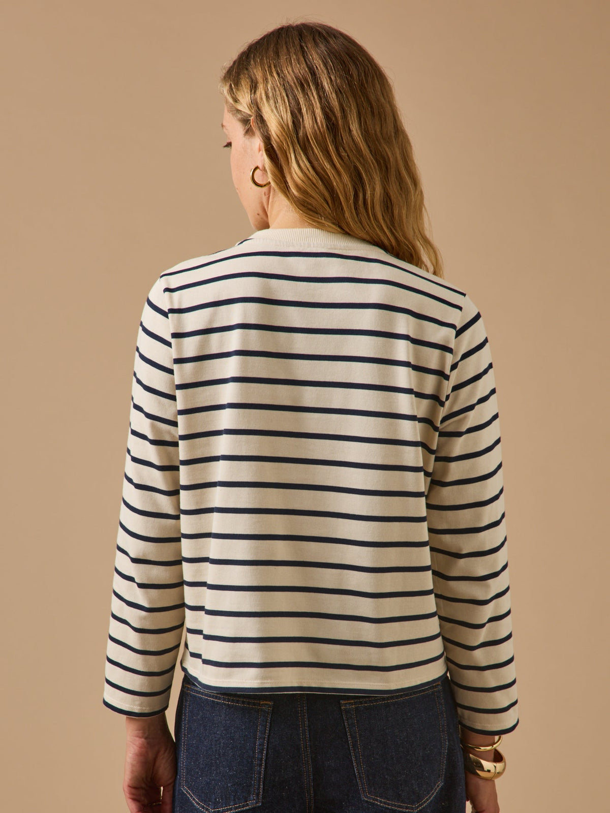 T-shirt marinière femme coton biologique - 2