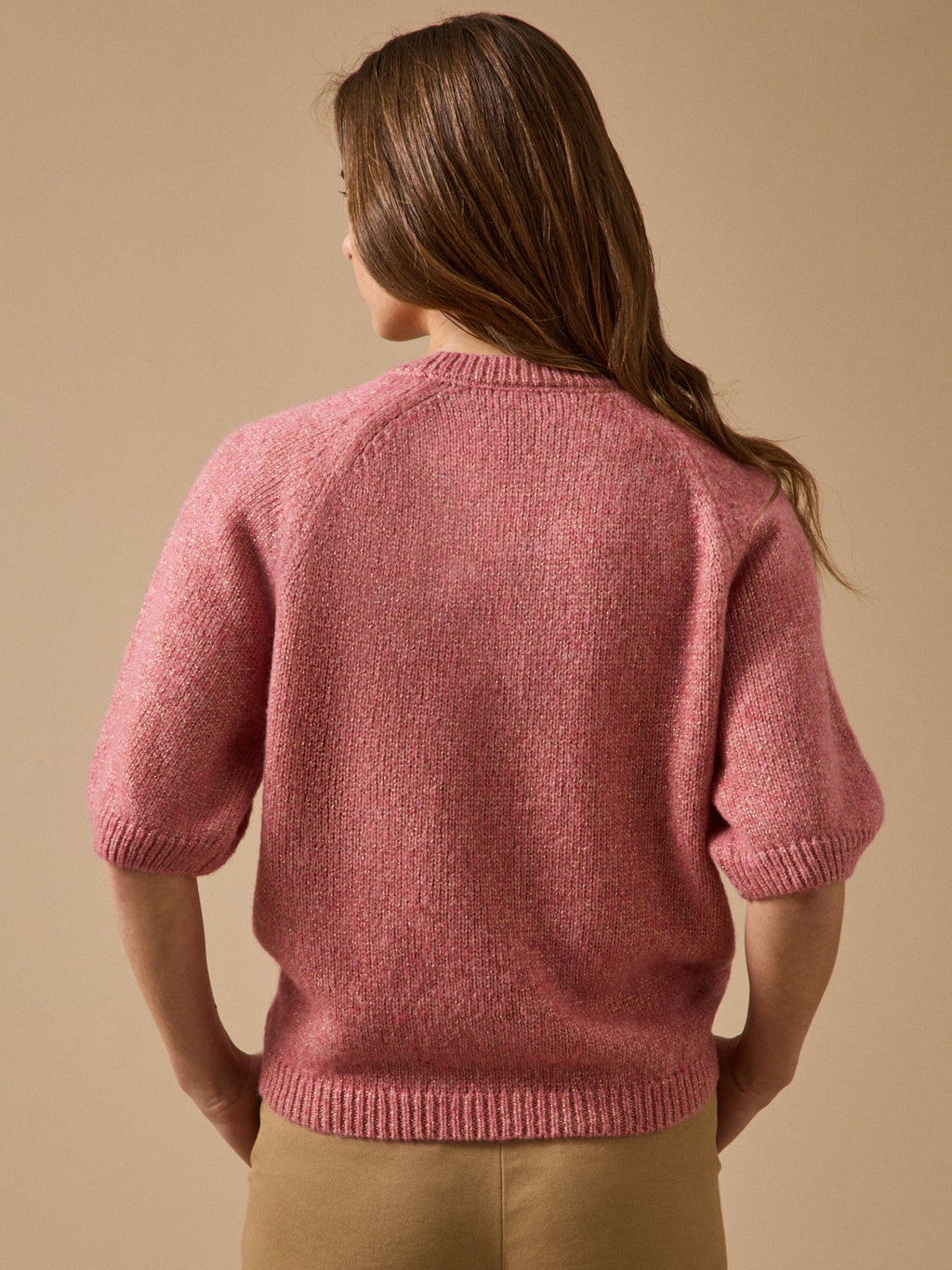 Pull irisé manches courtes femme - 2