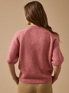 Pull irisé manches courtes femme - 2