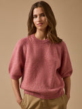 Pull irisé manches courtes femme - 1