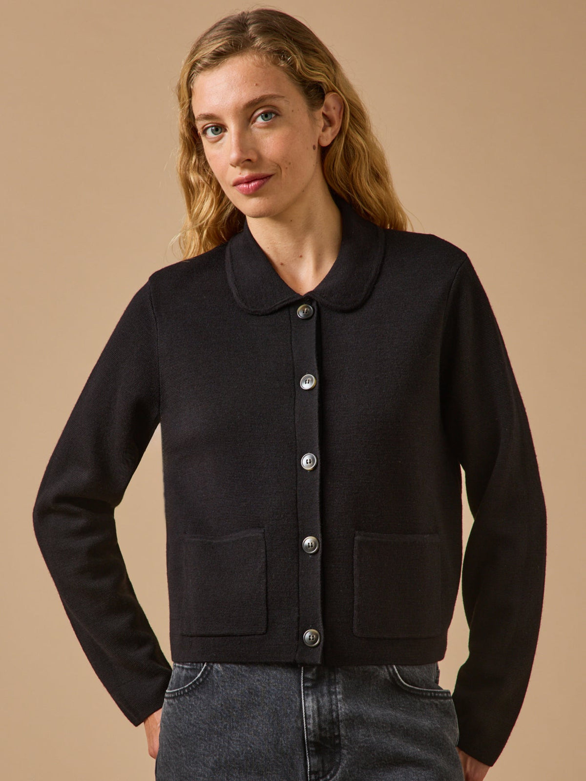 Gilet col chemise maille milano femme - 3