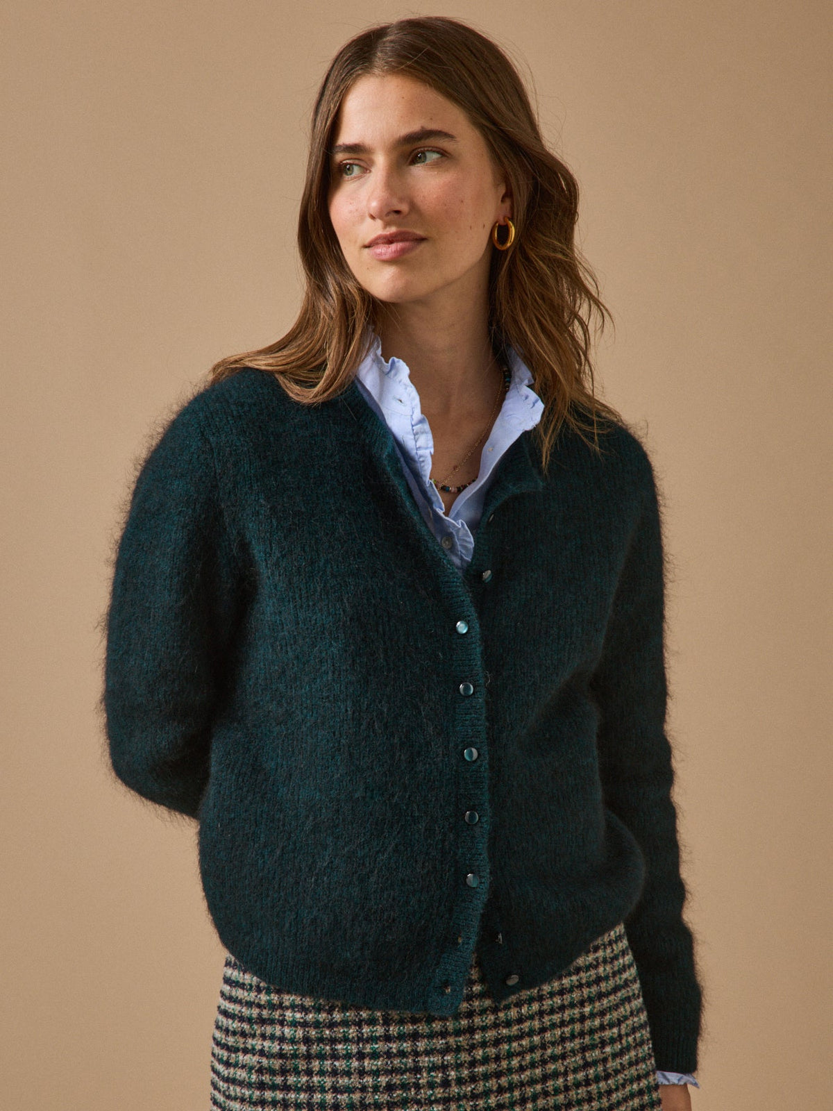 Gilet femme avec laine et mohair - 2