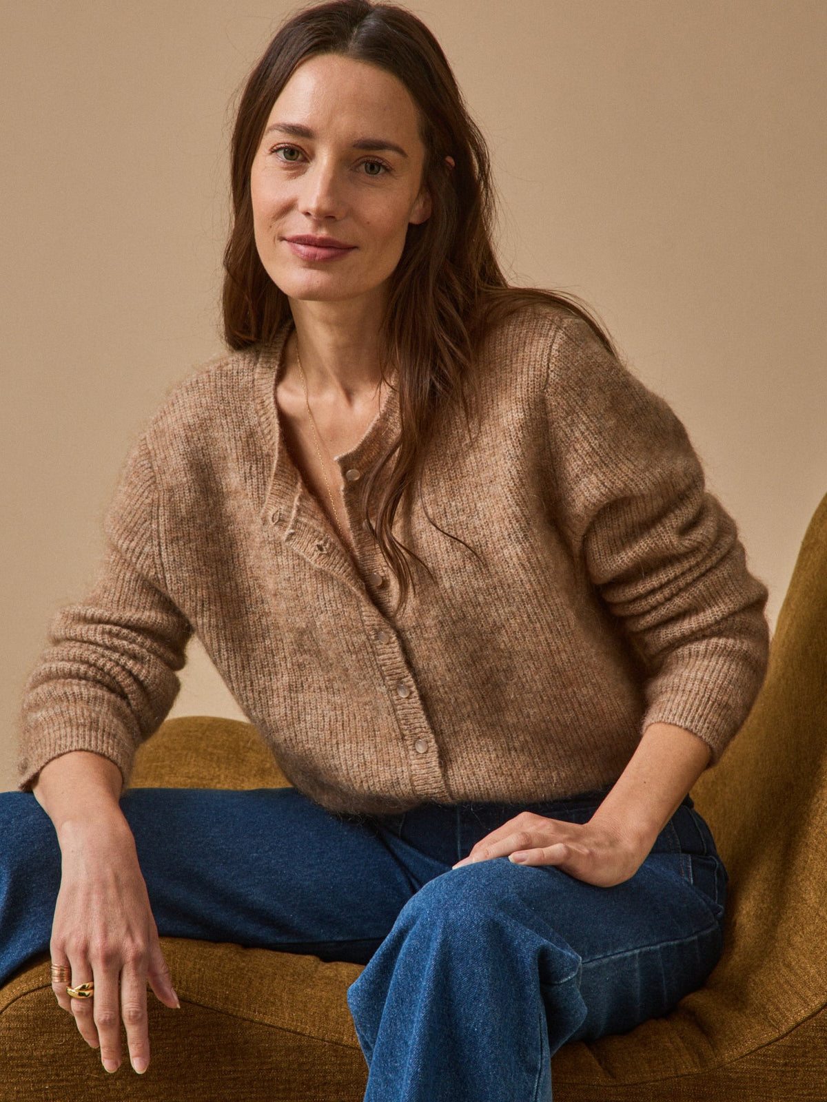 Gilet femme avec laine et mohair - 4