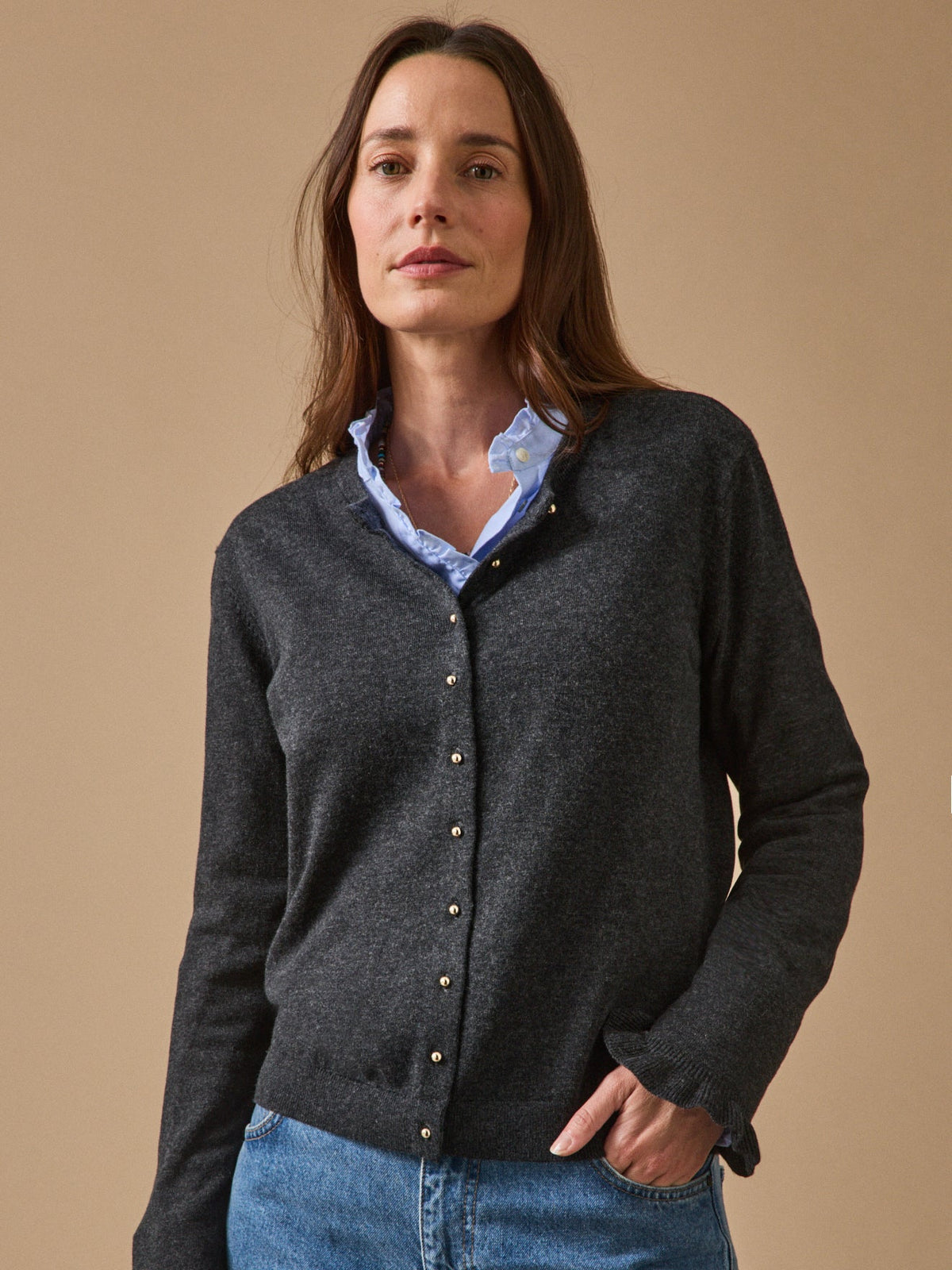 Gilet femme coton biologique et laine RWS* - 1