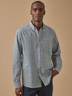 Chemise oxford carreaux homme coupe contemporaine - 1