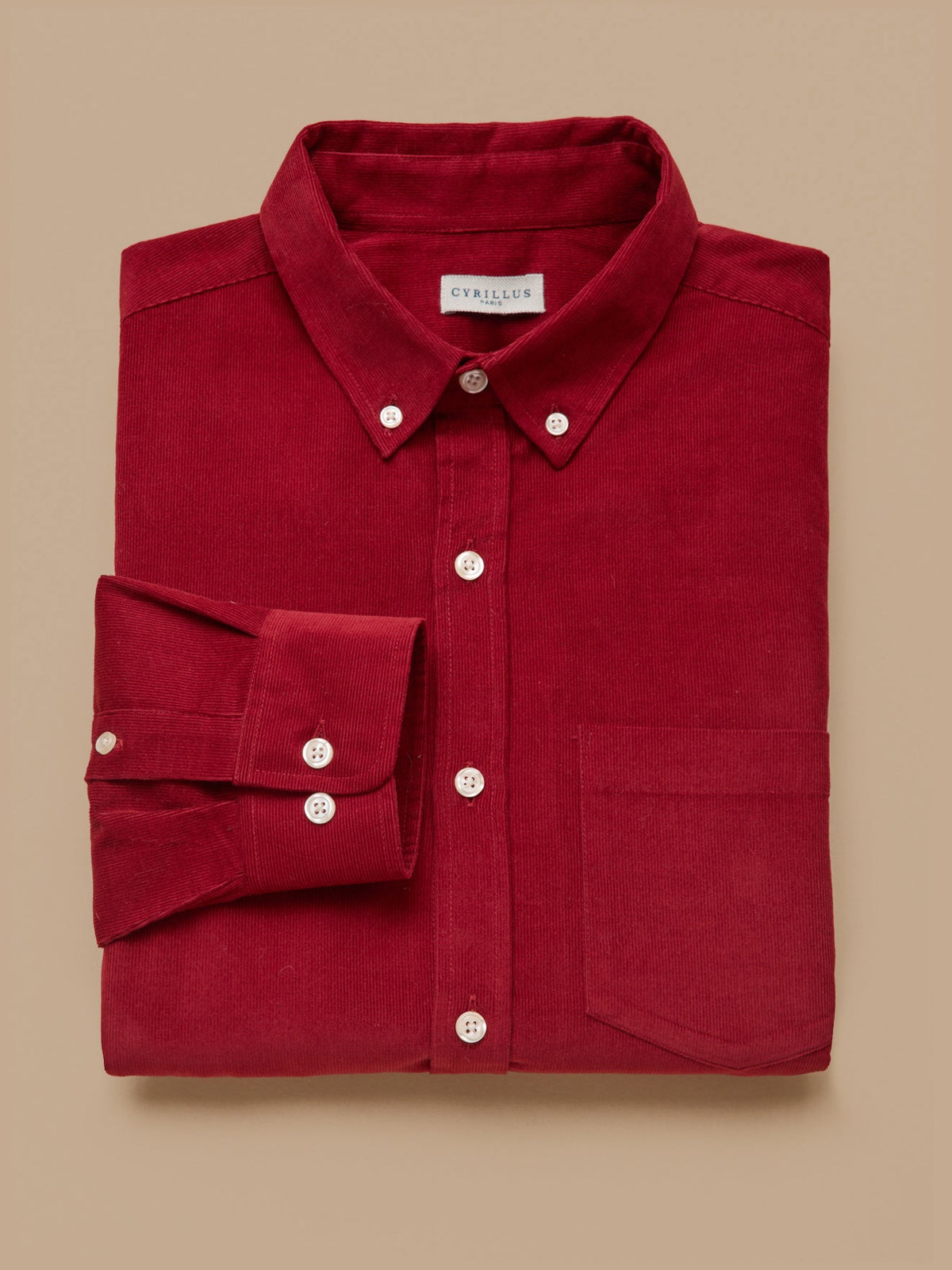 Chemise velours homme coupe contemporaine - 3
