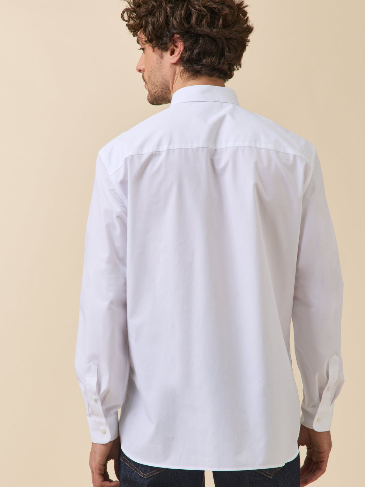 Chemise popeline unie homme coupe ajustée - 2