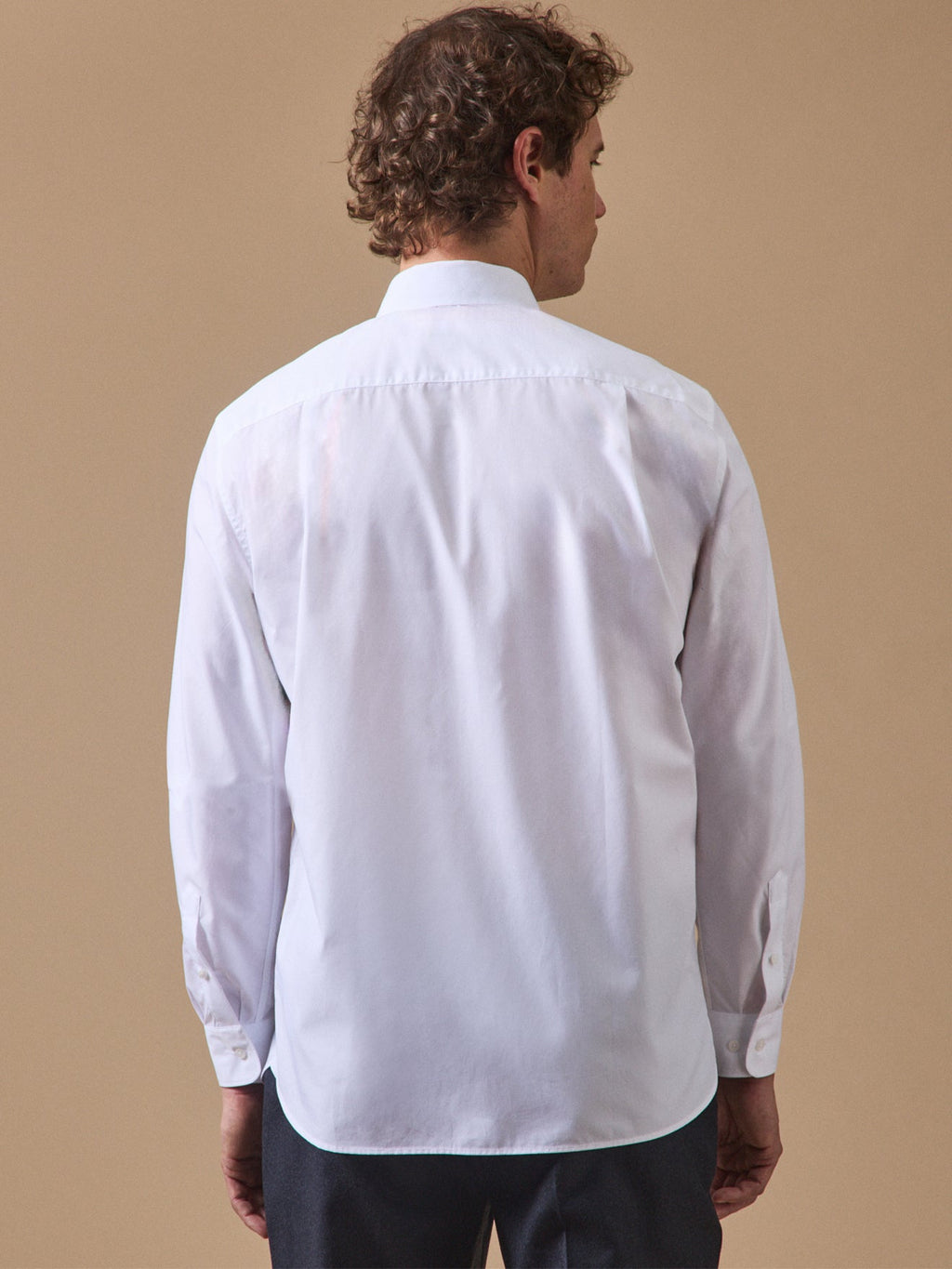 Chemise popeline unie homme coupe contemporaine - 2