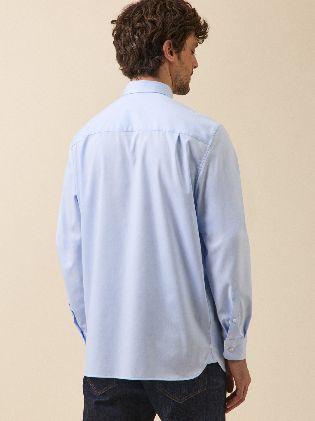 Chemise twill uni homme coupe contemporaine - 2