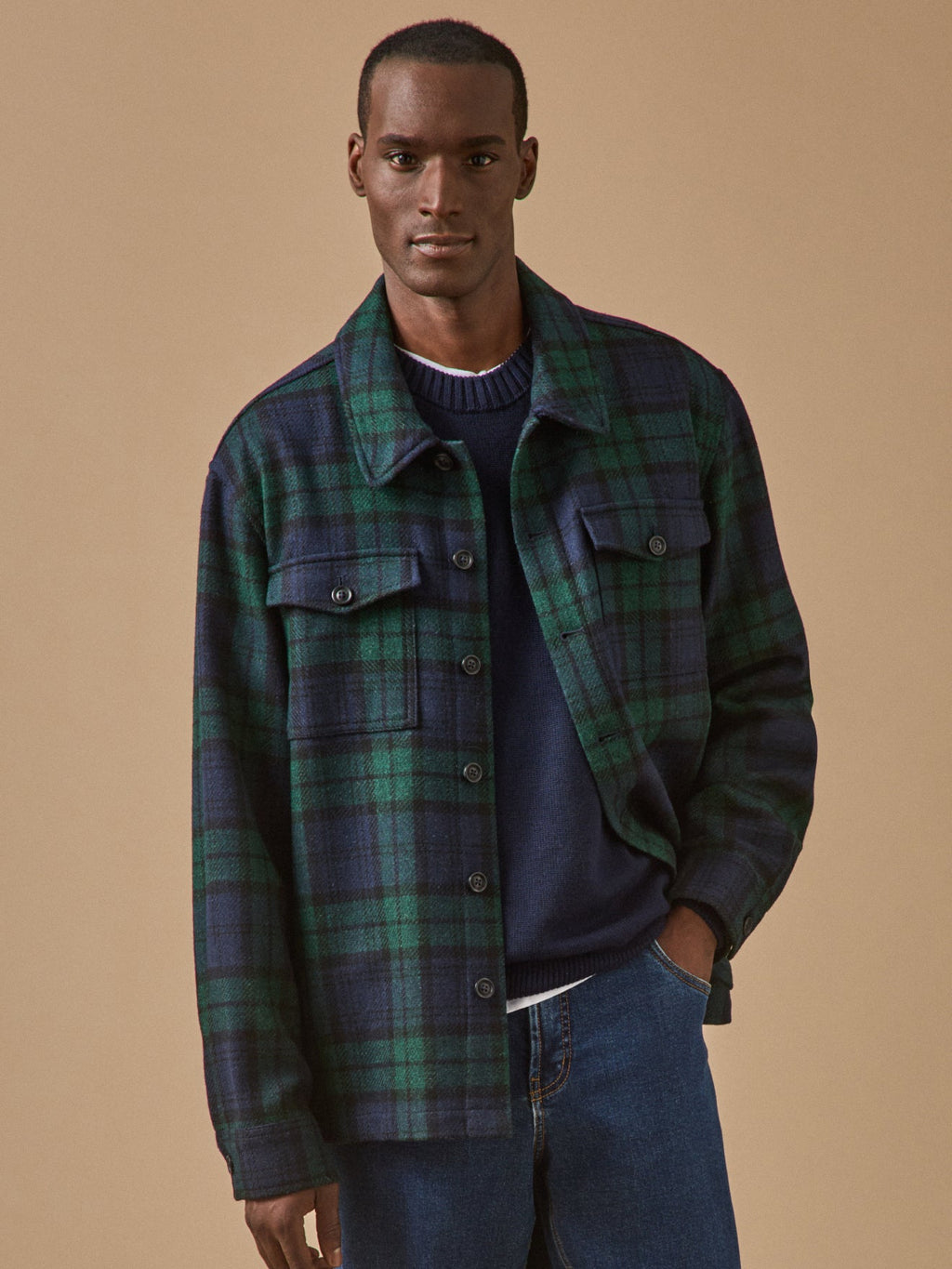 Surchemise tartan homme en laine - 2