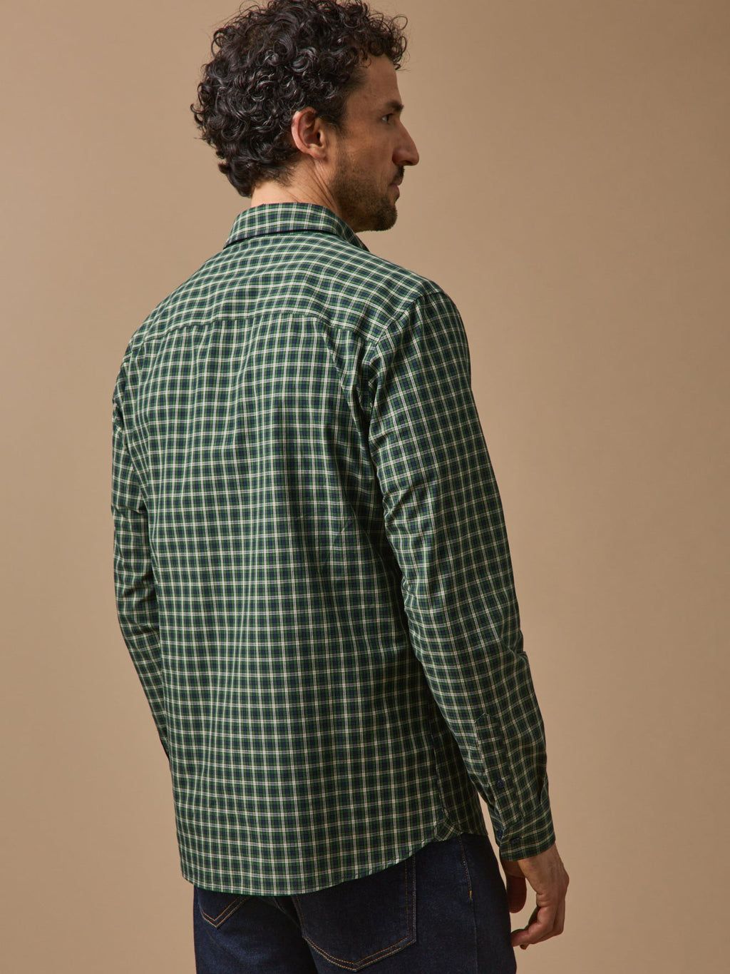 Chemise popeline carreaux homme - coupe ajustée - 2