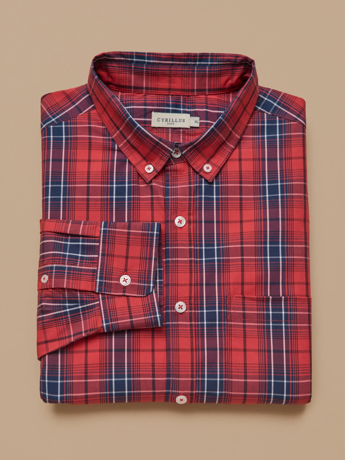 Chemise popeline carreaux homme - coupe contemporaine - 1