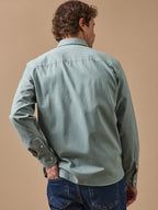 Chemise twill délavé homme - coupe contemporaine - 2