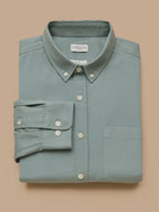 Chemise twill délavé homme - coupe contemporaine - 1
