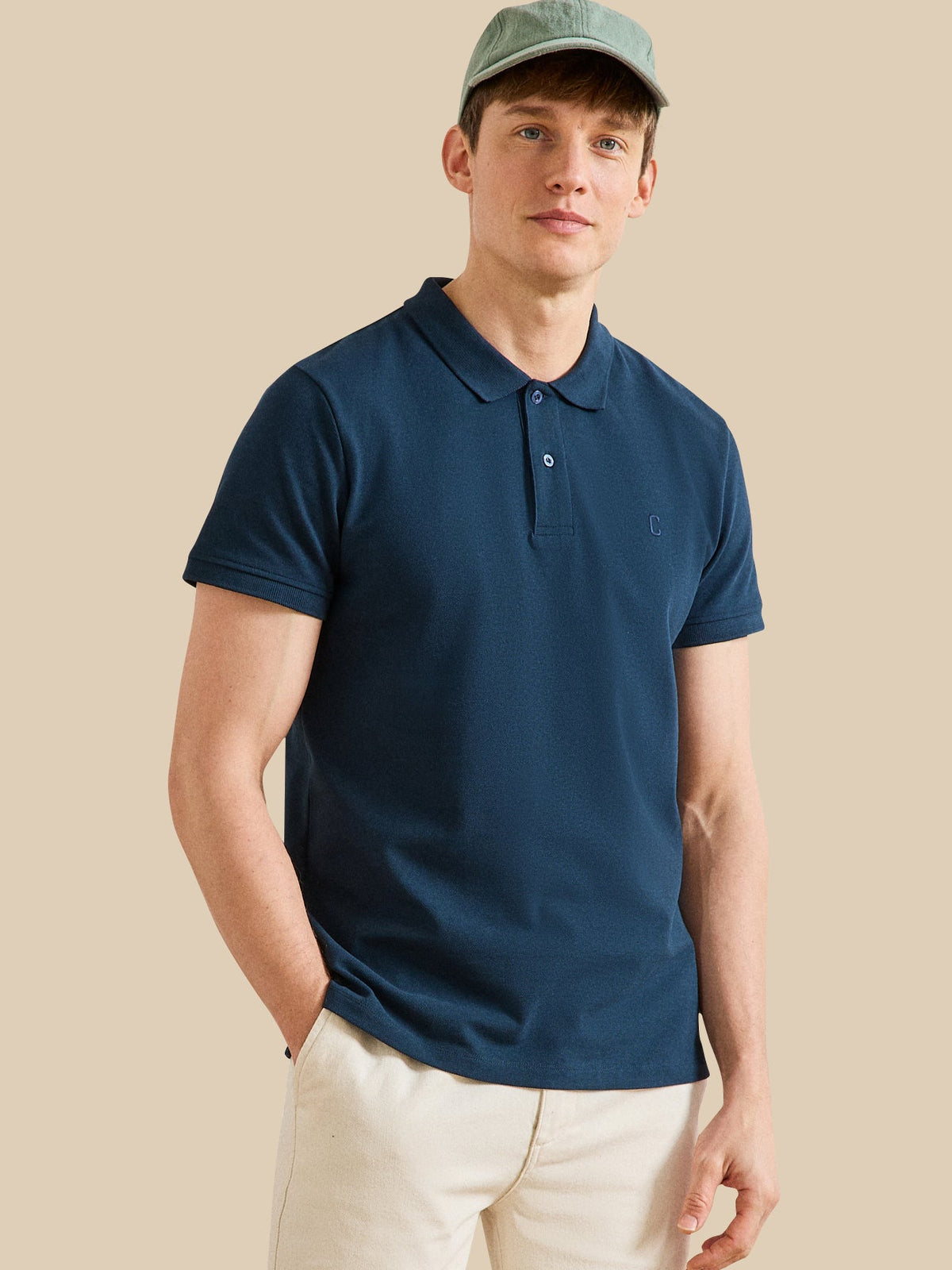 Polo uni maille piquée homme coton biologique - 1