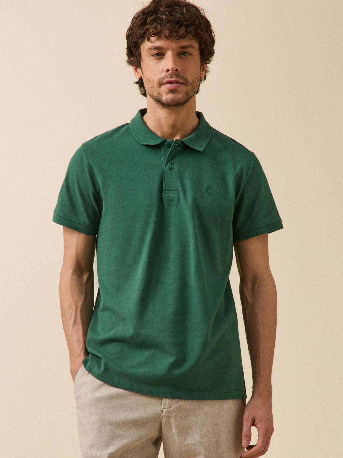 Polo uni maille piquée homme coton biologique - 4