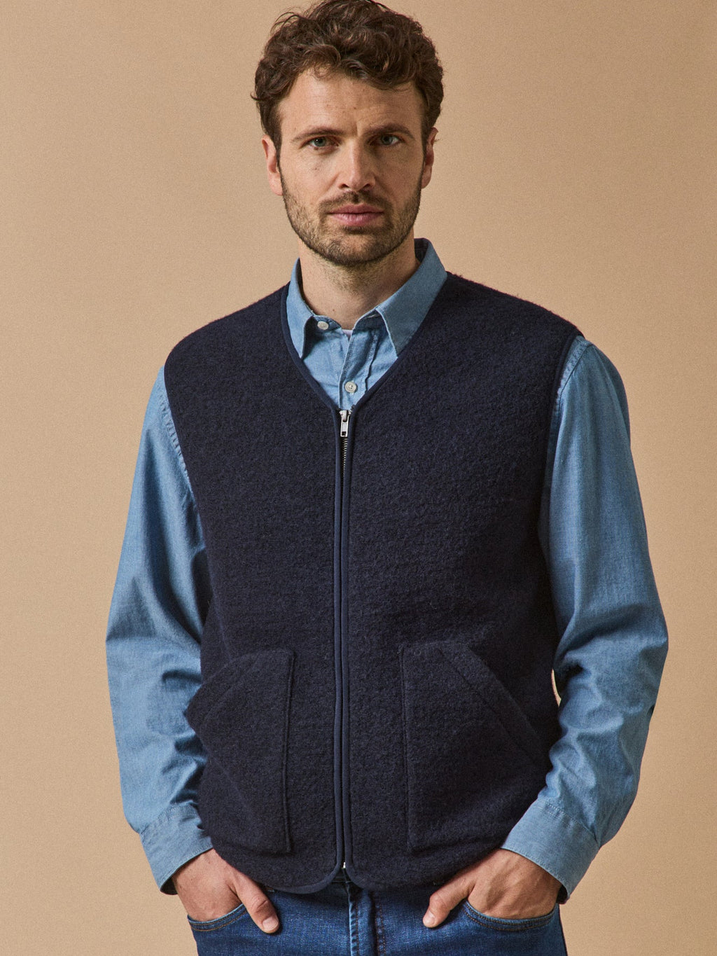 Gilet zippé sans manches homme - 2