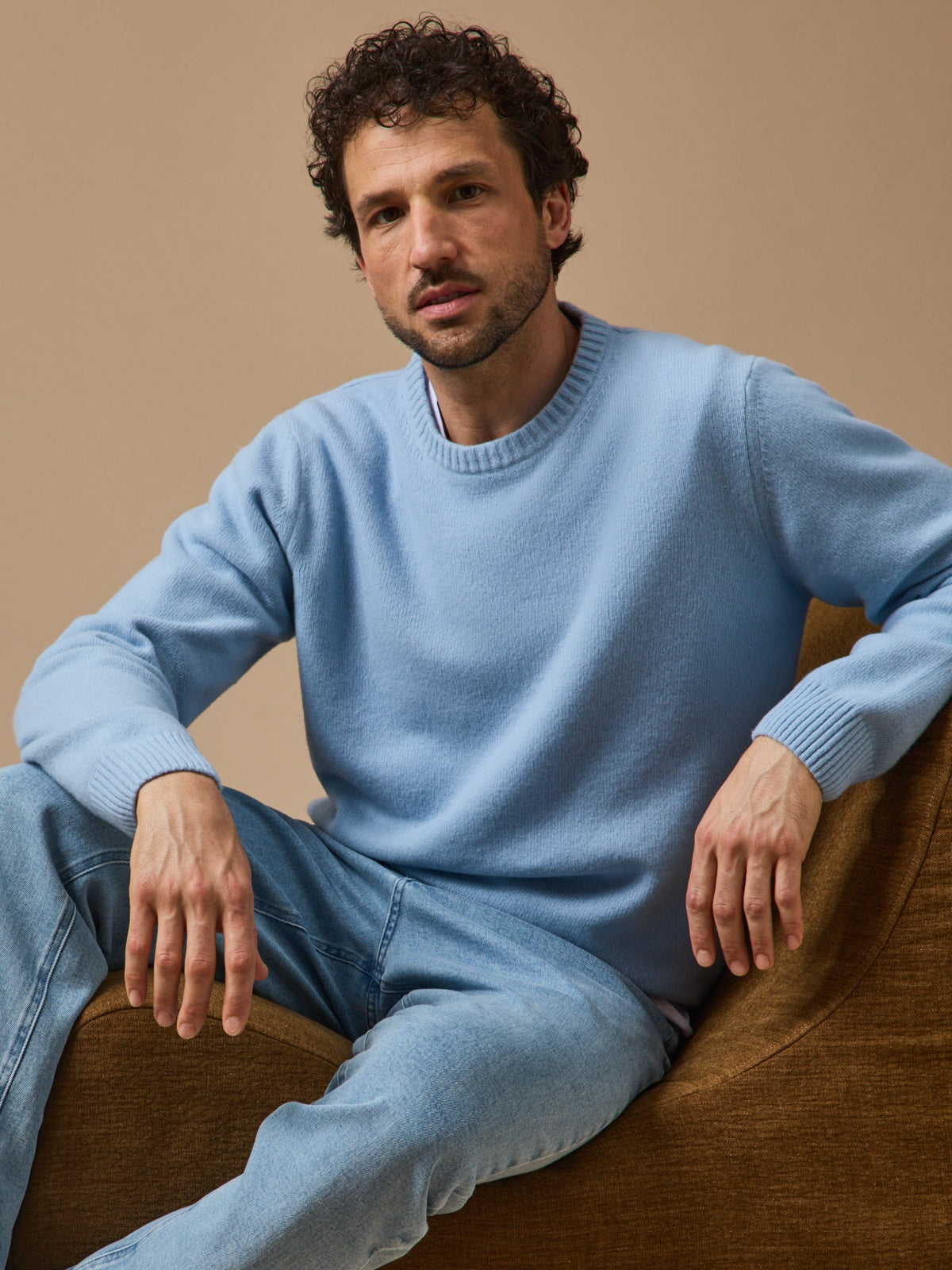Pull col rond homme laine mélangée - 3