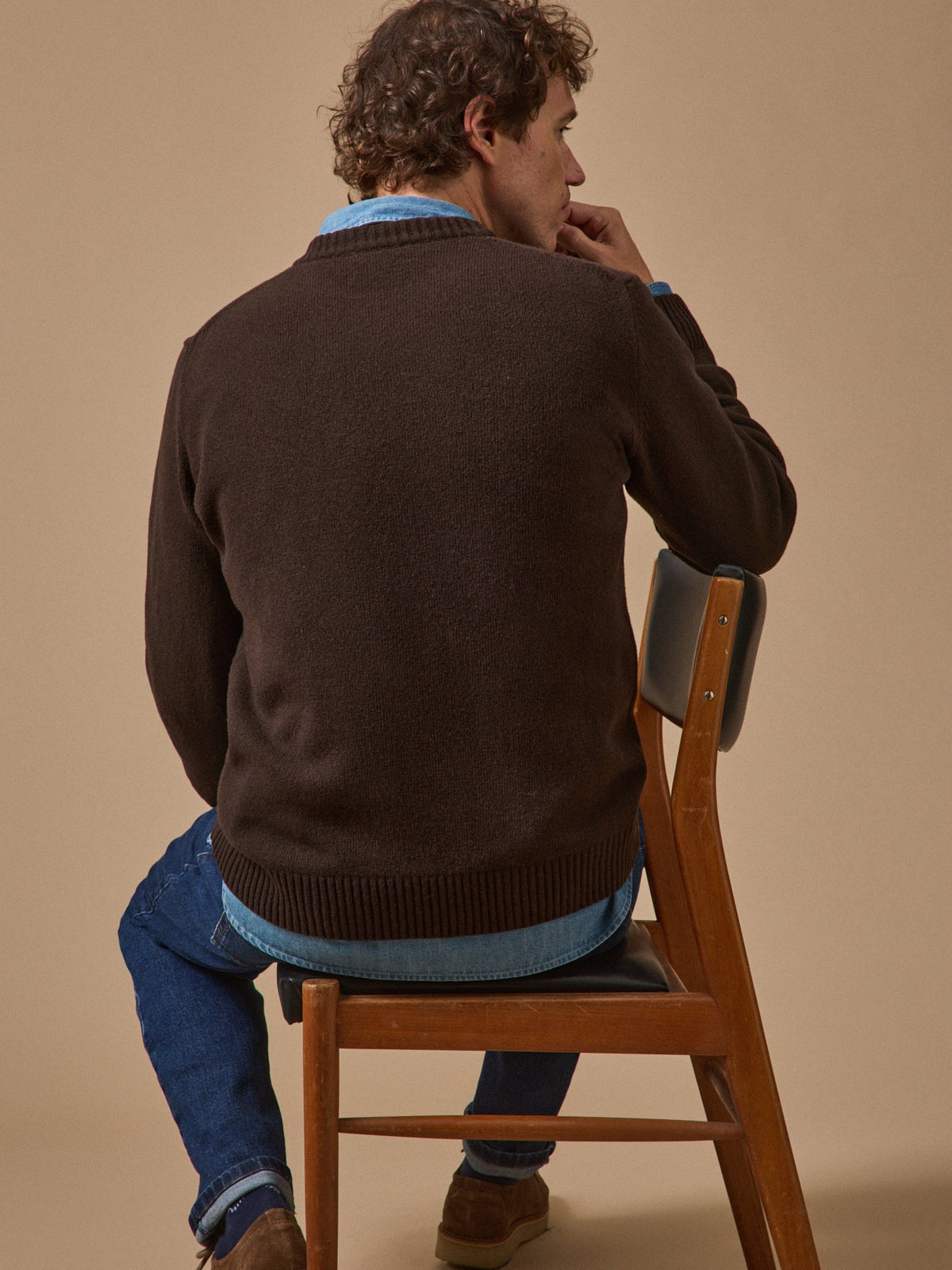 Pull col rond homme laine mélangée - 2