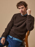 Pull col rond homme laine mélangée - 1