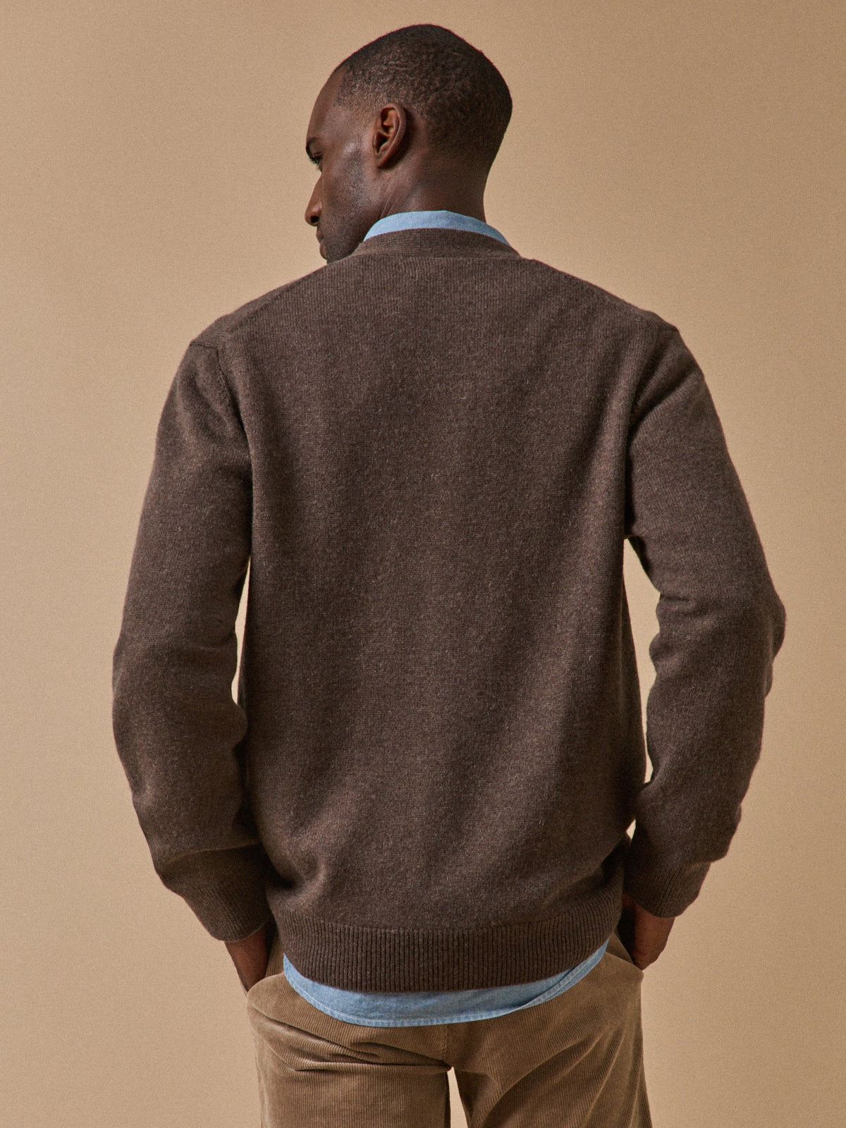 Gilet col V homme laine et cachemire - 2