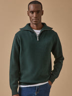 Pull col camionneur laine mérinos homme - 1