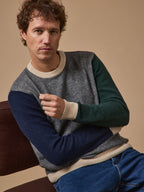 Pull colorblock homme - 1