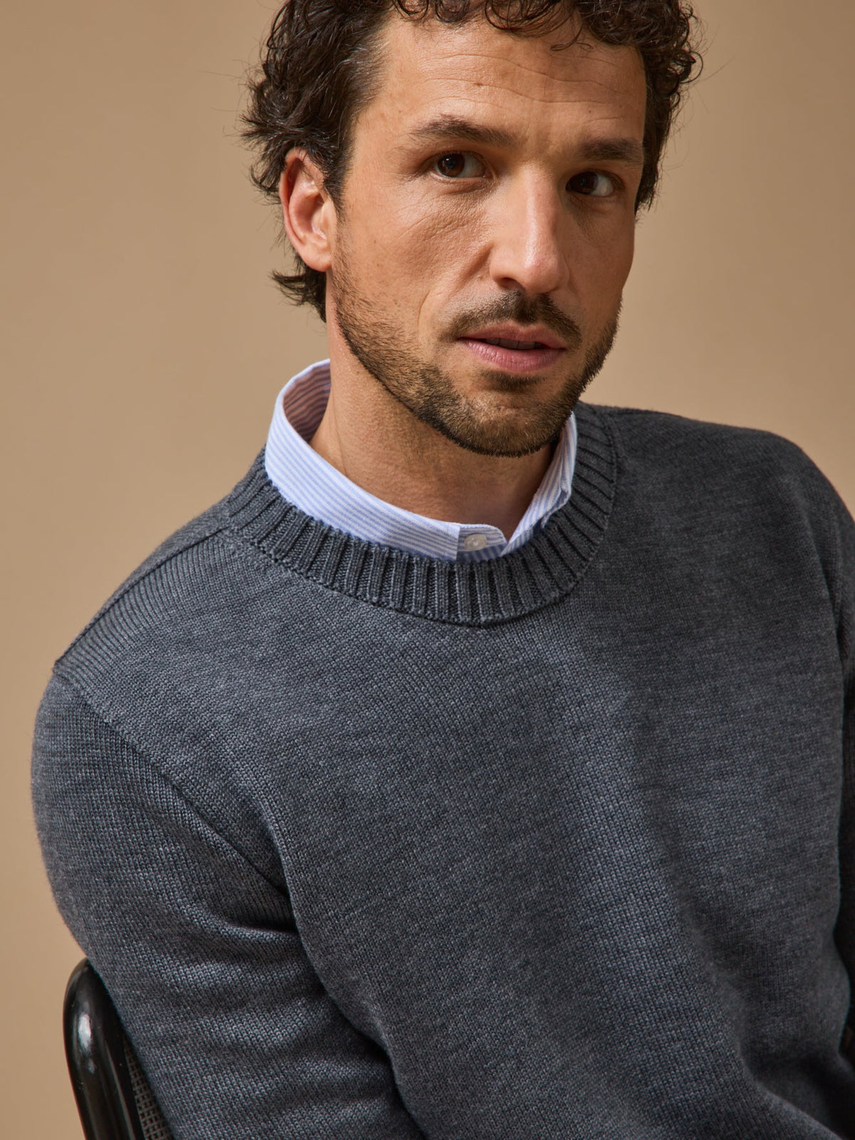 Pull laine mérinos Homme : Cyrillus X les 3 Tricoteurs - 4
