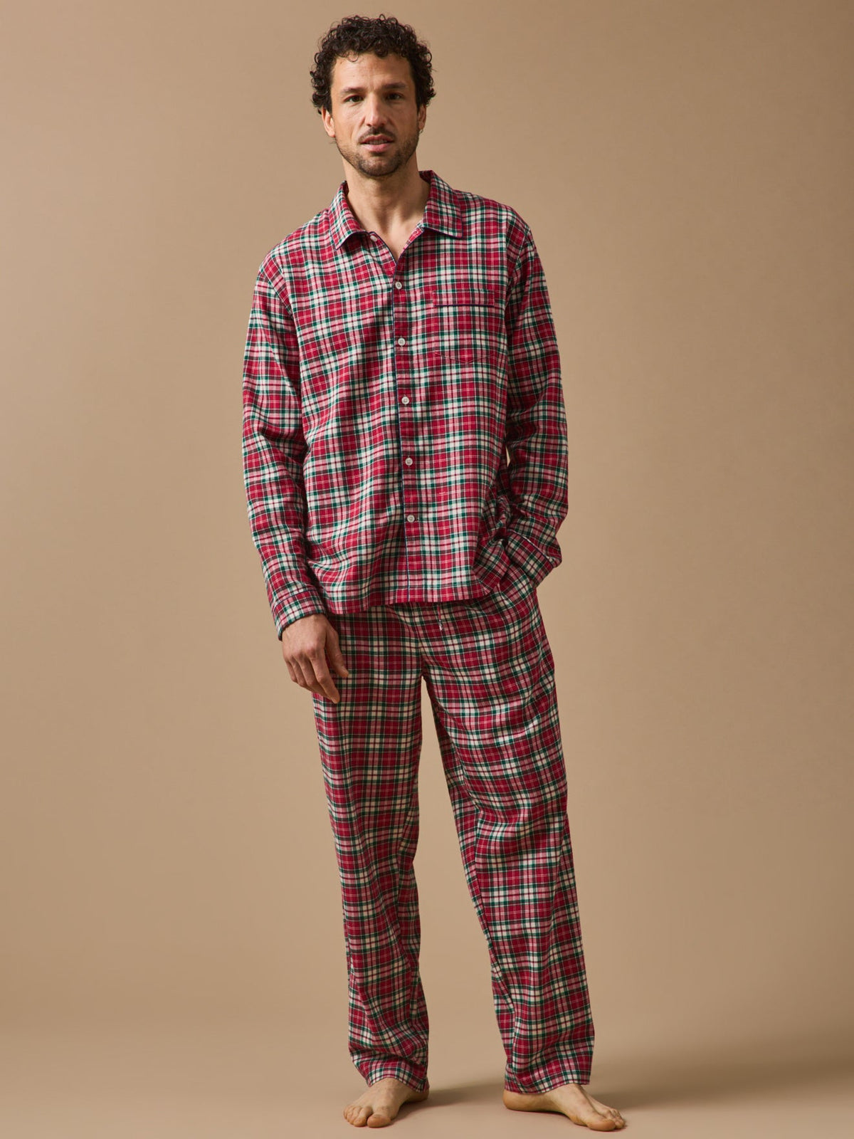 Pyjama flanelle carreaux homme - 1