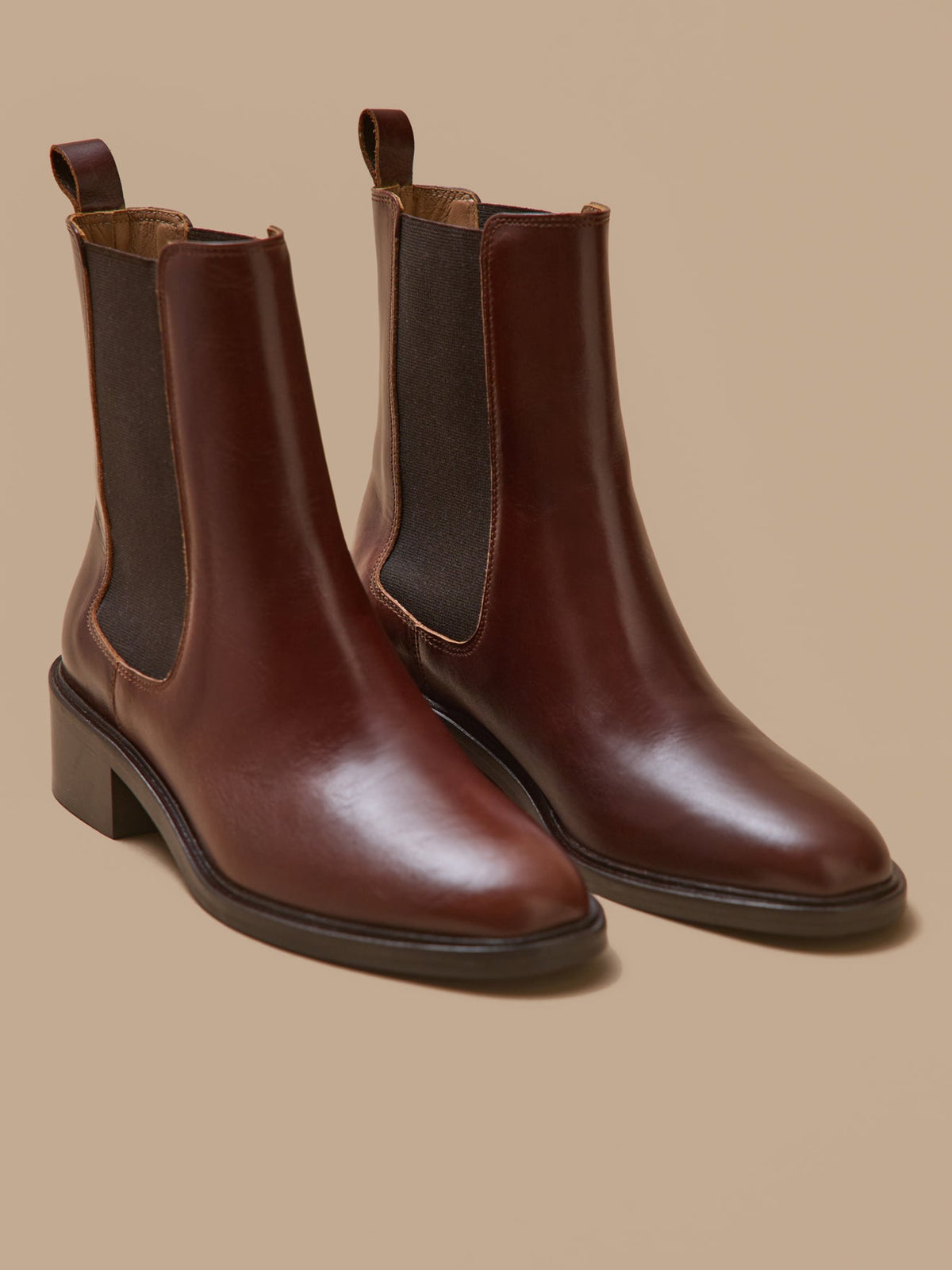 Boots chelsea cuir femme - 1