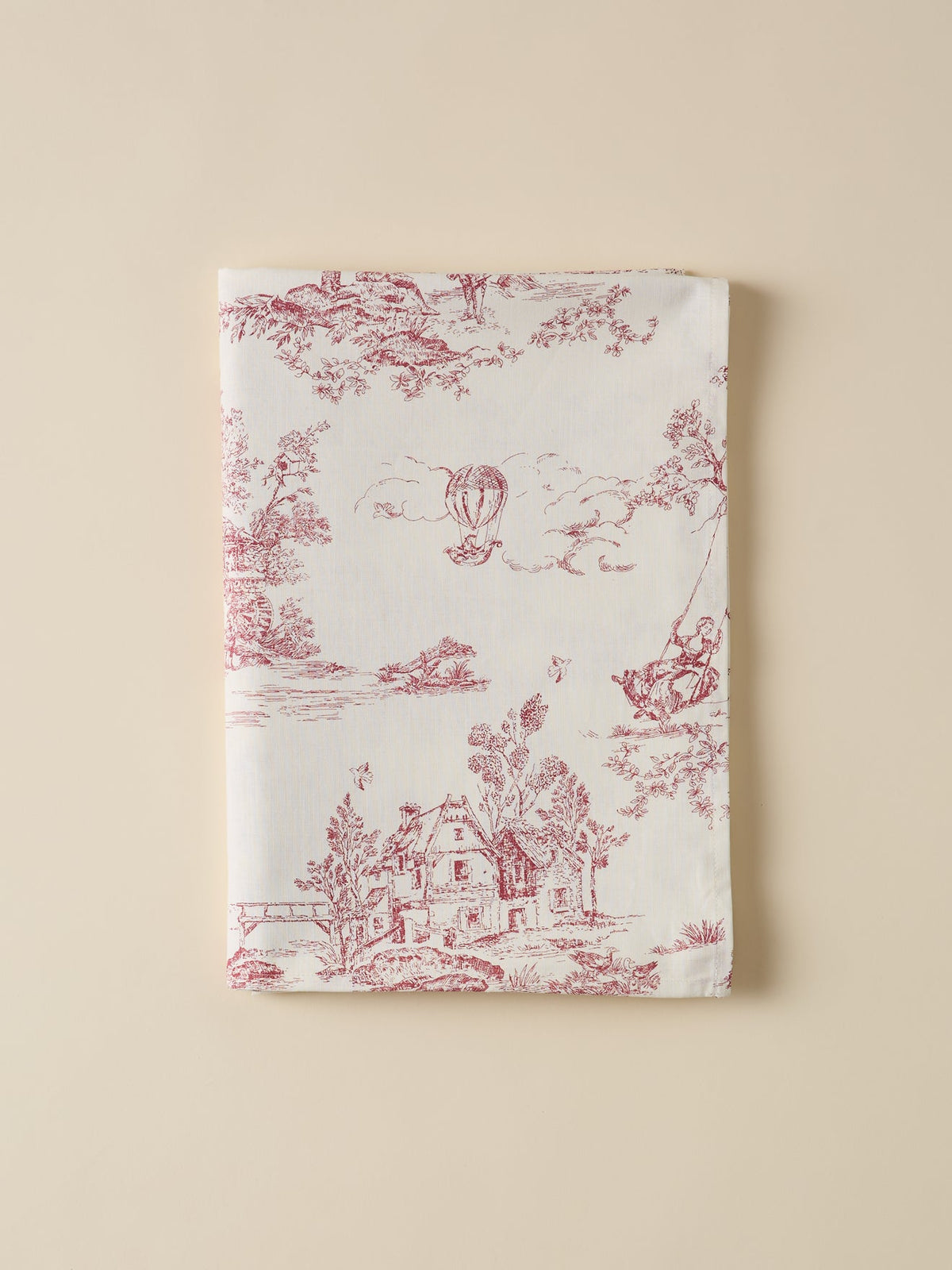 Nappe esprit toile de Jouy en coton tramé - 2