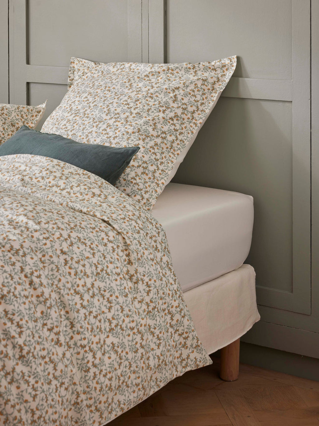 Drap-housse percale de coton  Divine  et  Baies sauvages  - 1