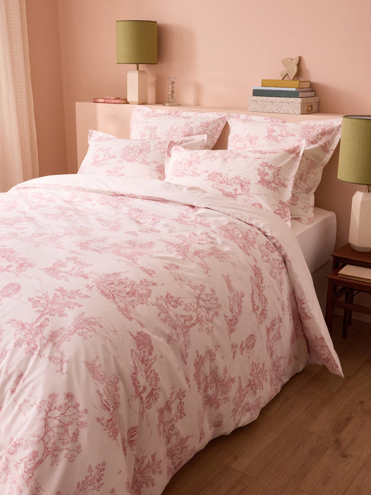 Housse de couette percale de coton  Esprit Toile de Jouy  - 1