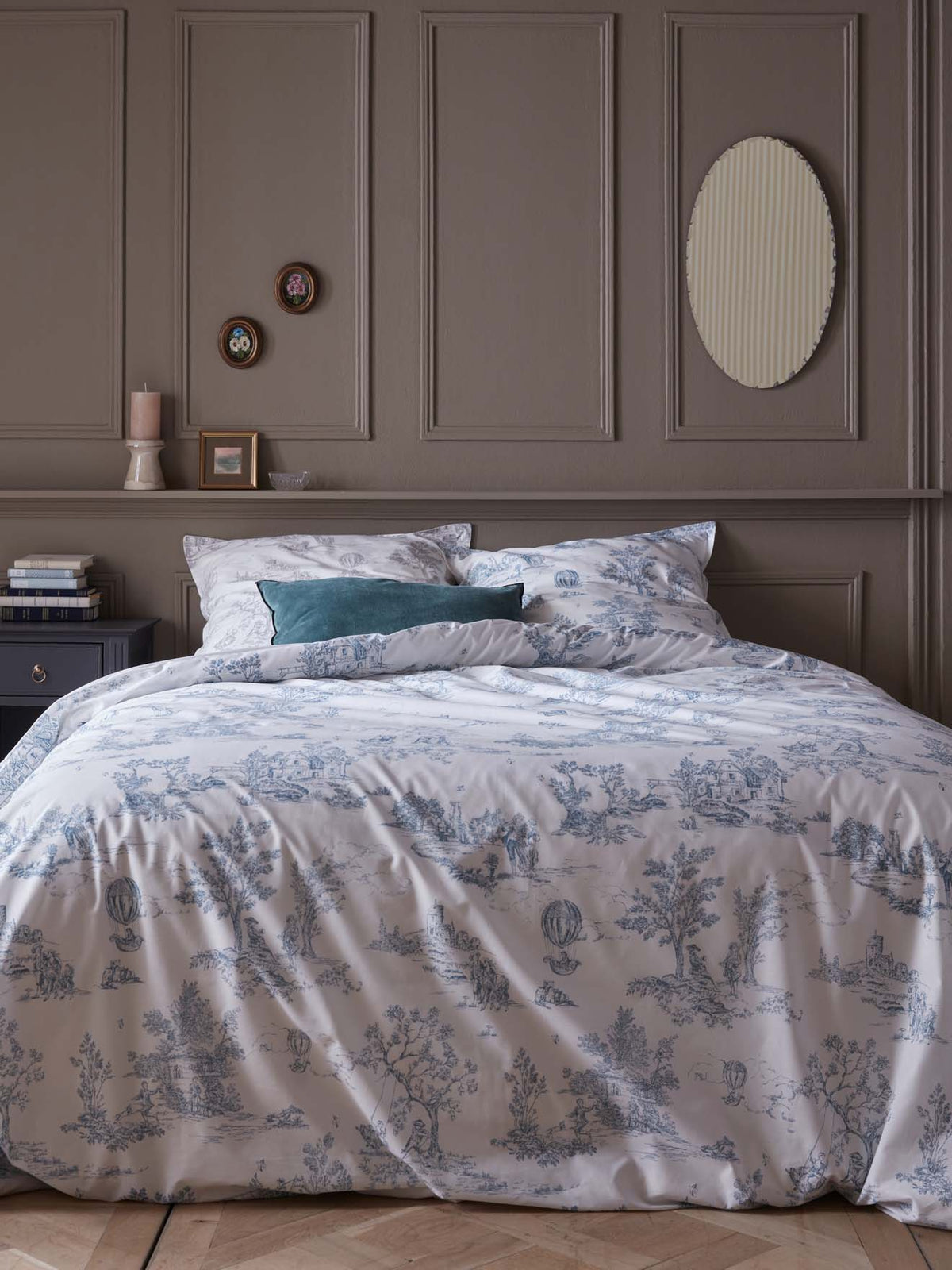 Housse de couette percale de coton  Esprit Toile de Jouy  - 3