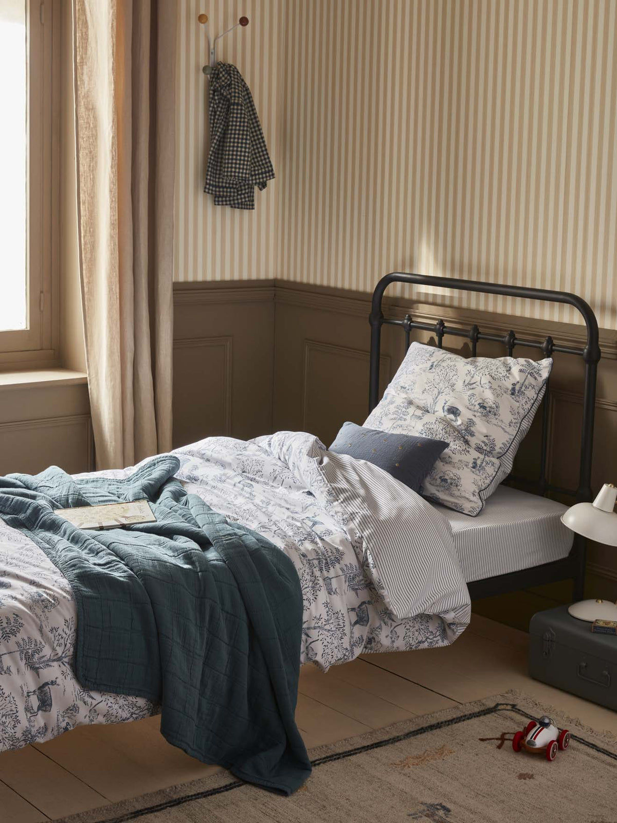 Housse de couette coton  Esprit petit Jouy  - 1