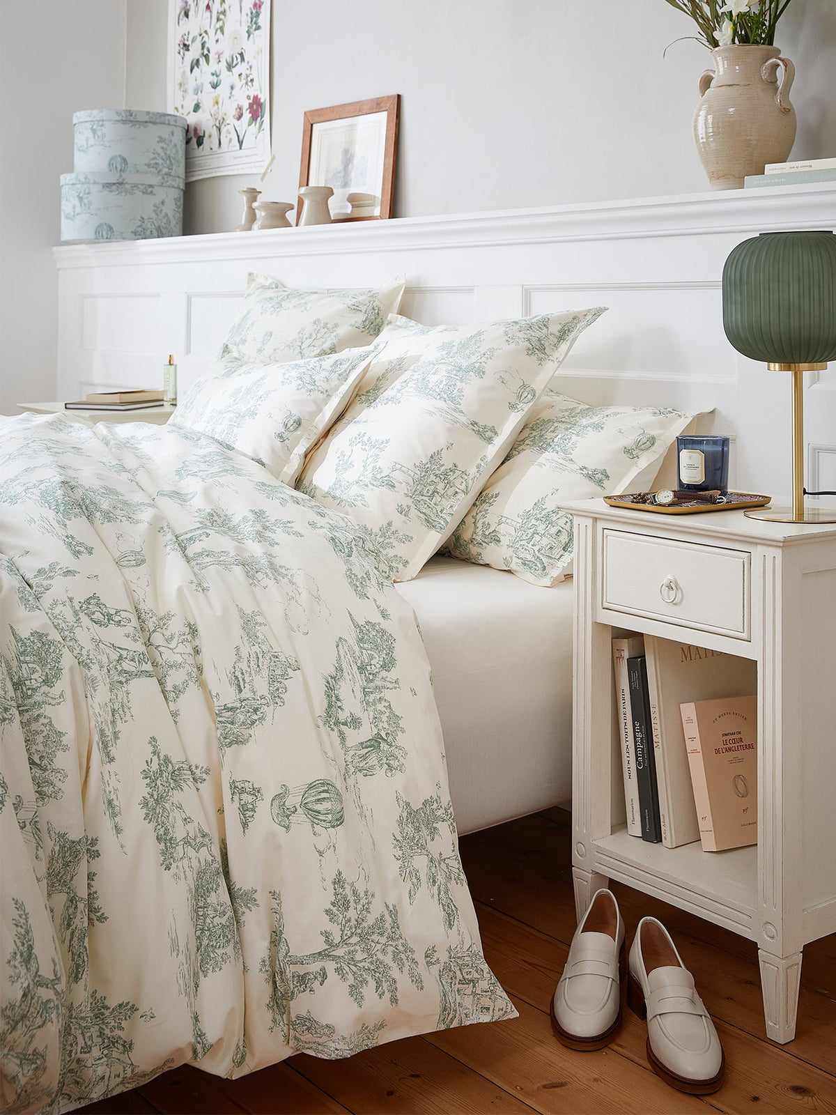 Housse de couette esprit toile de Jouy en percale de coton - 3