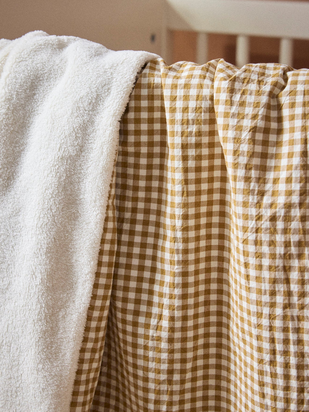 Plaid bébé vichy et micro-polaire - 2