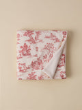 Plaid réversible esprit toile de Jouy - 1