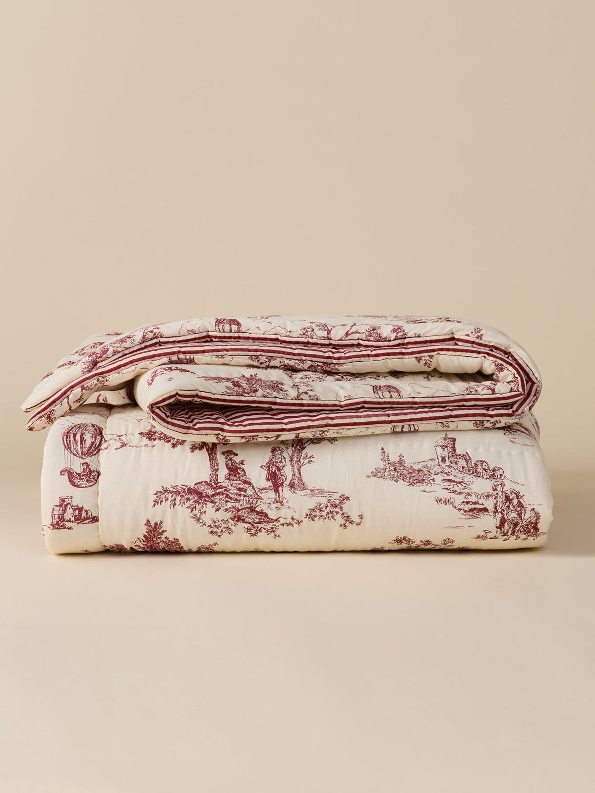 Boutis réversible esprit toile de Jouy - 1
